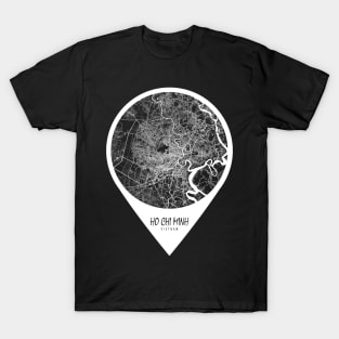 Ho Chi Minh, Vietnam City Map - Travel Pin T-Shirt